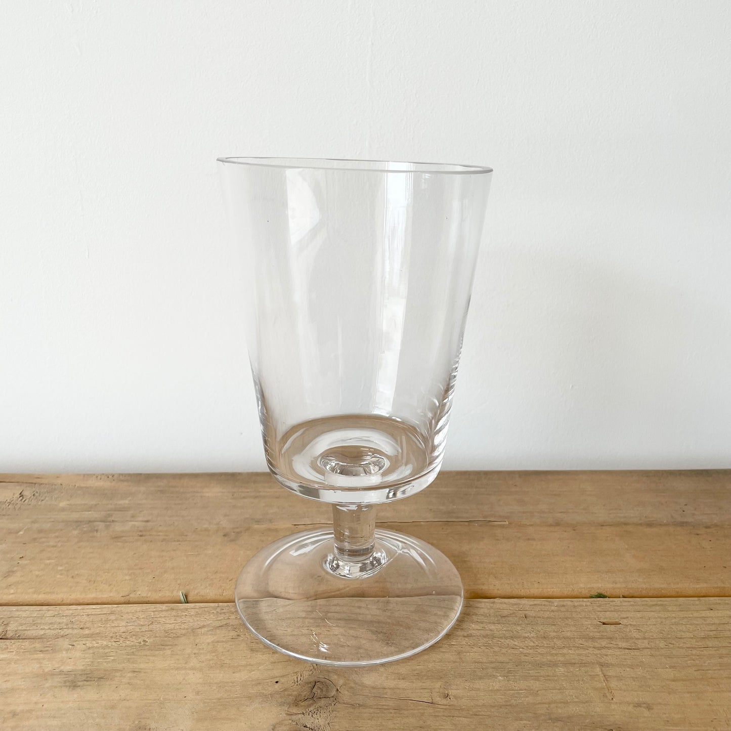 Footed Glass Vase