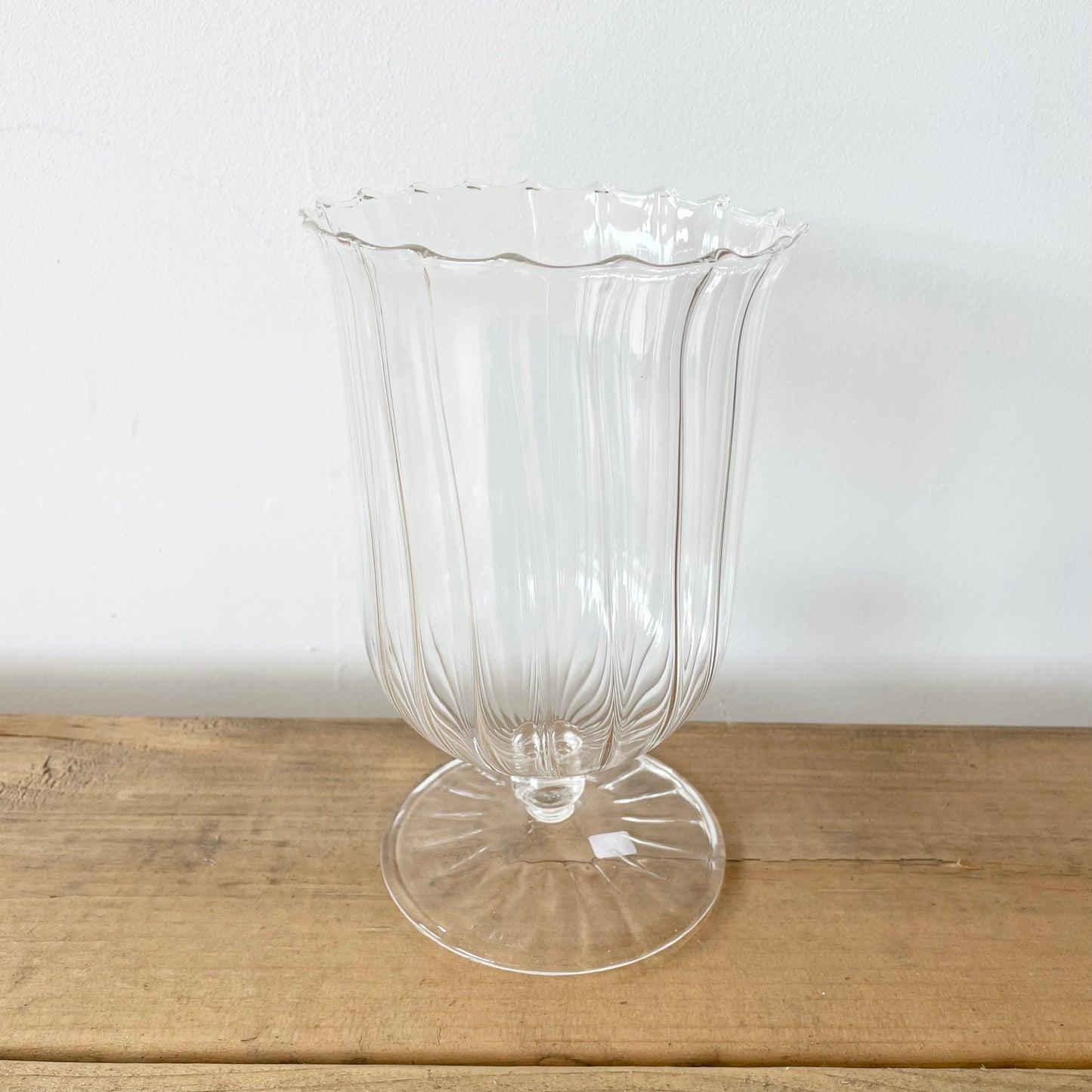 Glass Pedestal Vase/Candle Holder
