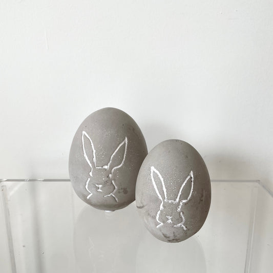 Cement bunny eggs