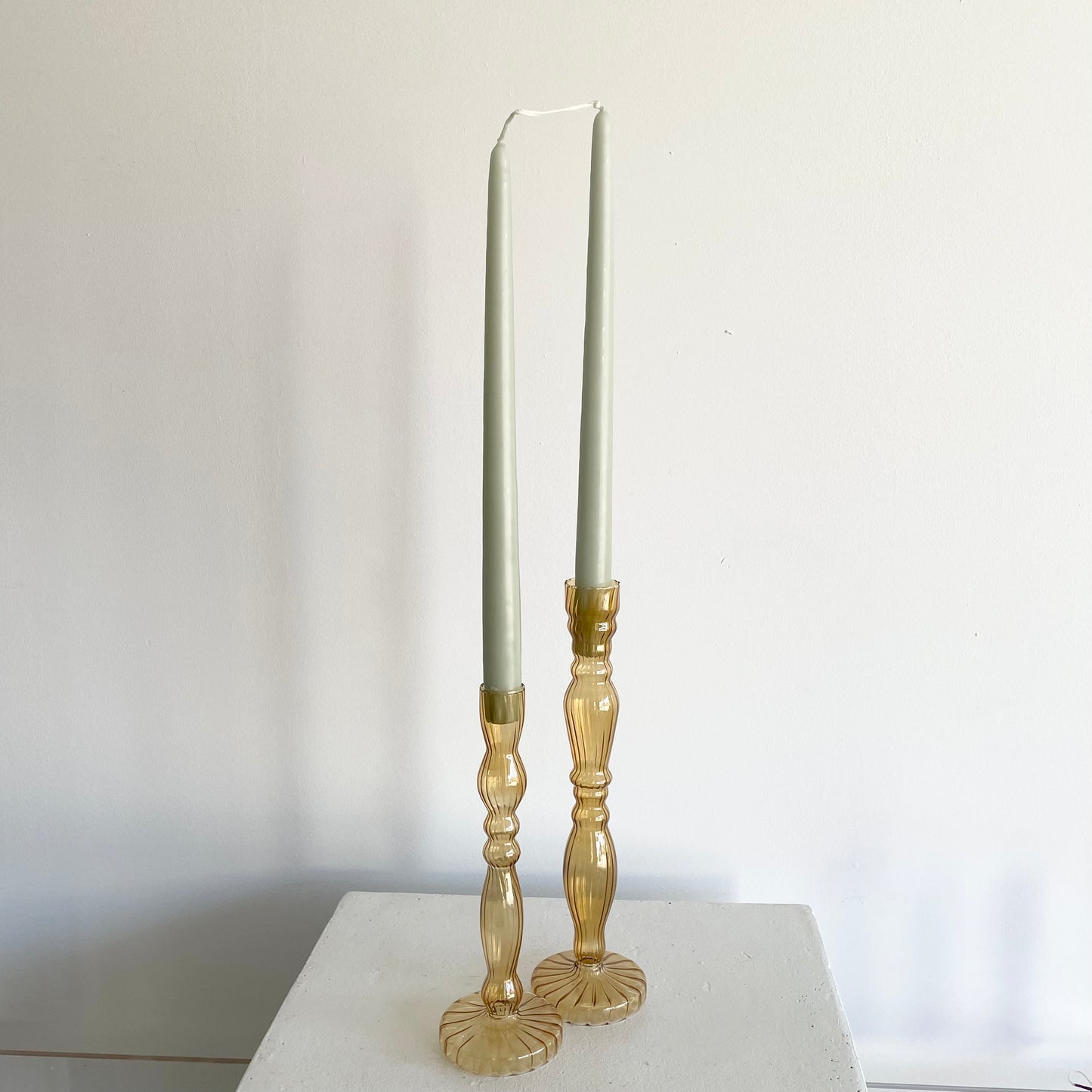 Glass Taper Candle Holder