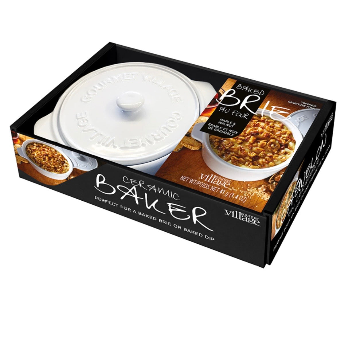 Village du Gourmet White Ceramic Baker