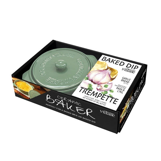 Gourmet du Village Sage Green Ceramic Baker