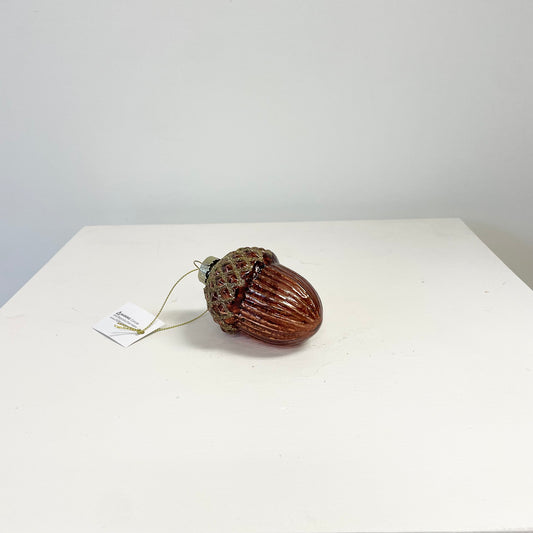 Glass acorn ornament